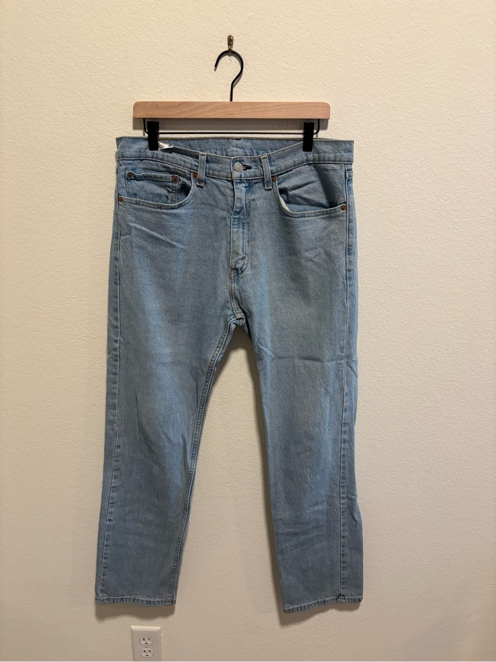 Men's Light Blue Denim Jeans 505 Regular Fit 34x30